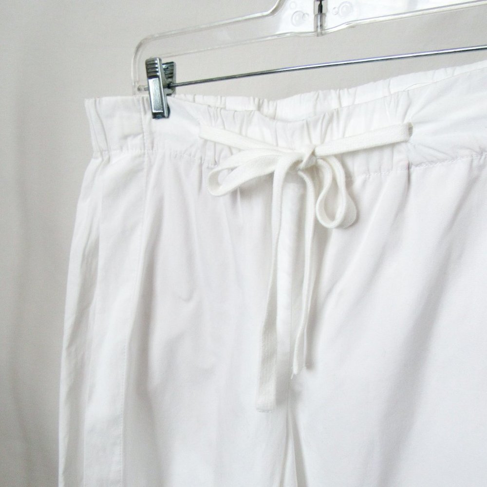 VINCE Wide Leg Cotton Pants Side-Slit Culottes in White Size- M/L - Picture 7 of 17